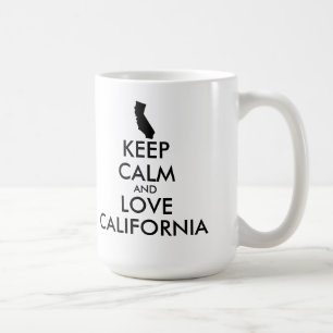 Customisable KEEP CALM and LOVE CALIFORNIA Coffee Mug