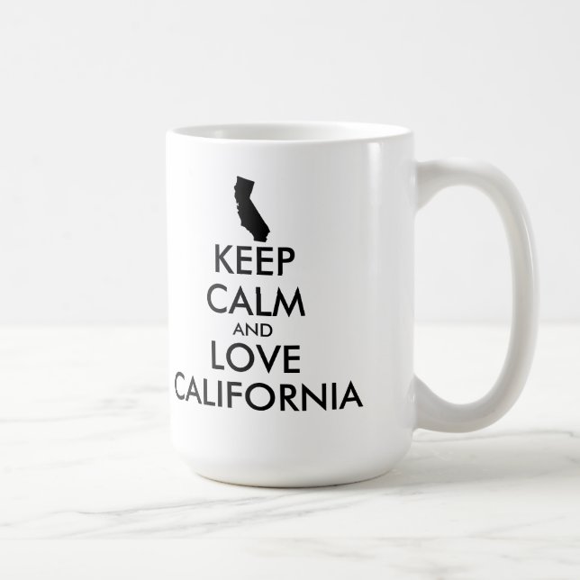 Customisable KEEP CALM and LOVE CALIFORNIA Coffee Mug (Right)