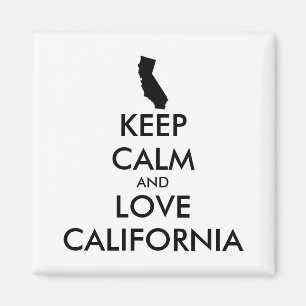 Customisable KEEP CALM and LOVE CALIFORNIA Magnet