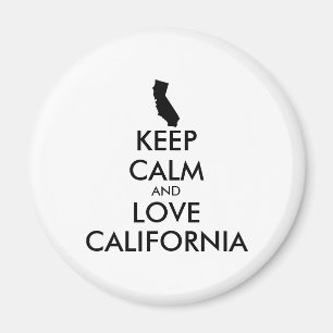 Customisable KEEP CALM and LOVE CALIFORNIA Magnet