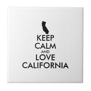 Customisable KEEP CALM and LOVE CALIFORNIA Tile