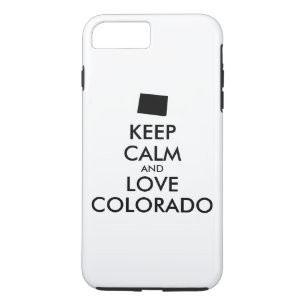 Customisable KEEP CALM and LOVE COLORADO iPhone 8 Plus/7 Plus Case
