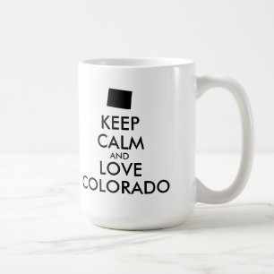 Customisable KEEP CALM and LOVE COLORADO Coffee Mug