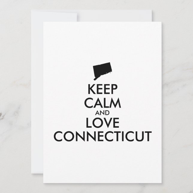 Customisable KEEP CALM and LOVE CONNECTICUT (Front)