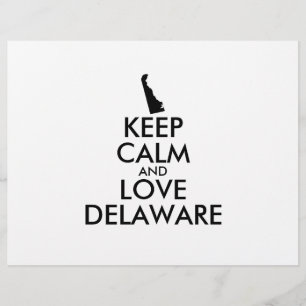 Customisable KEEP CALM and LOVE DELAWARE Flyer