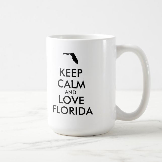 Customisable KEEP CALM and LOVE FLORIDA Coffee Mug (Right)