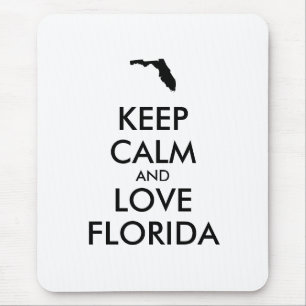 Customisable KEEP CALM and LOVE FLORIDA Mouse Mat