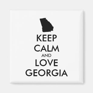 Customisable KEEP CALM and LOVE GEORGIA Magnet