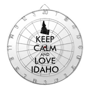 Customisable KEEP CALM and LOVE IDAHO Dartboard