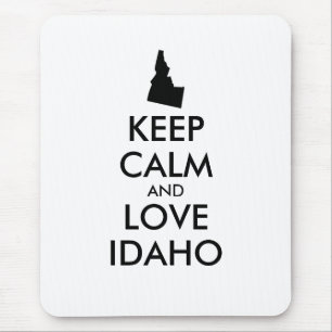 Customisable KEEP CALM and LOVE IDAHO Mouse Mat