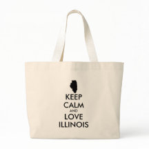 Customisable KEEP CALM and LOVE ILLINOIS