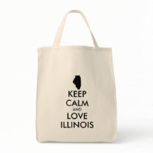 Customisable KEEP CALM and LOVE ILLINOIS