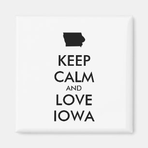 Customisable KEEP CALM and LOVE IOWA Magnet