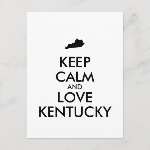Customisable KEEP CALM and LOVE KENTUCKY Postcard