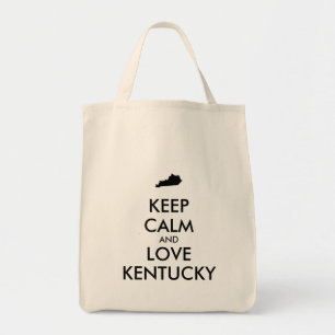 Customisable KEEP CALM and LOVE KENTUCKY Tote Bag