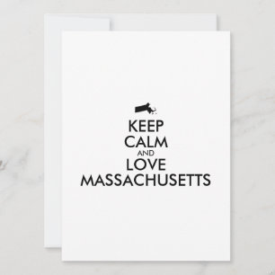 Customisable KEEP CALM and LOVE MASSACHUSETTS