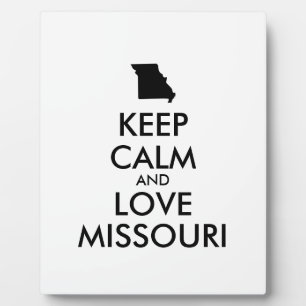 Customisable KEEP CALM and LOVE MISSOURI Plaque
