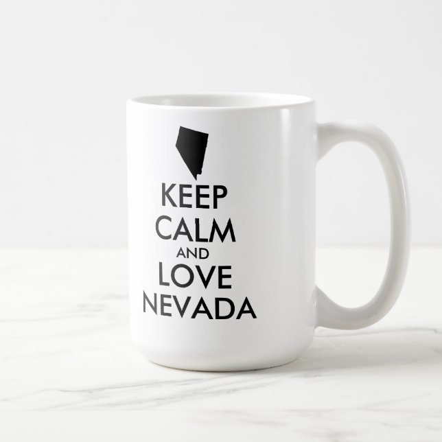 Customisable KEEP CALM and LOVE NEVADA Coffee Mug (Right)