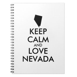 Customisable KEEP CALM and LOVE NEVADA Notebook