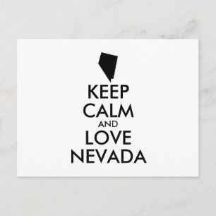 Customisable KEEP CALM and LOVE NEVADA Postcard