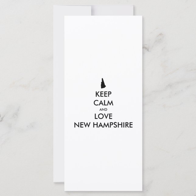 Customisable KEEP CALM and LOVE NEW HAMPSHIRE (Front)