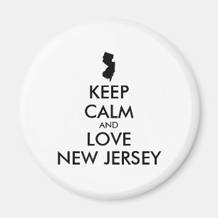 Customisable KEEP CALM and LOVE NEW JERSEY Magnet