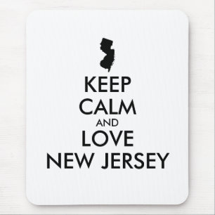 Customisable KEEP CALM and LOVE NEW JERSEY Mouse Mat