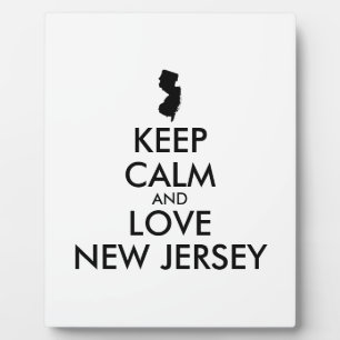 Customisable KEEP CALM and LOVE NEW JERSEY Plaque