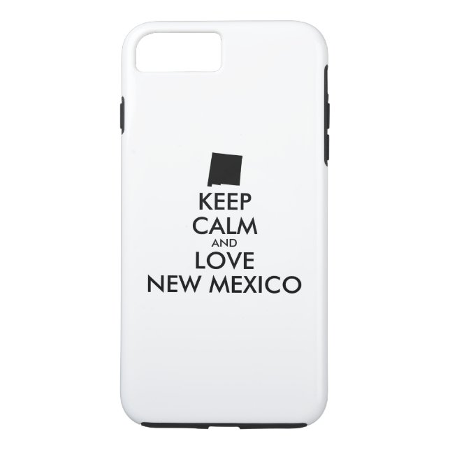 Customisable KEEP CALM and LOVE NEW MEXICO Case-Mate iPhone Case (Back)
