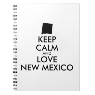 Customisable KEEP CALM and LOVE NEW MEXICO Notebook