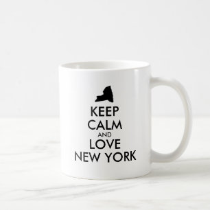 Customisable KEEP CALM and LOVE NEW YORK Coffee Mug