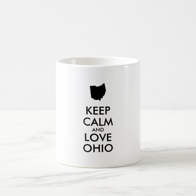 Customisable KEEP CALM and LOVE OHIO Coffee Mug (Center)