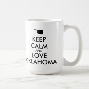 Customisable KEEP CALM and LOVE OKLAHOMA Coffee Mug