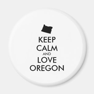 Customisable KEEP CALM and LOVE OREGON Magnet