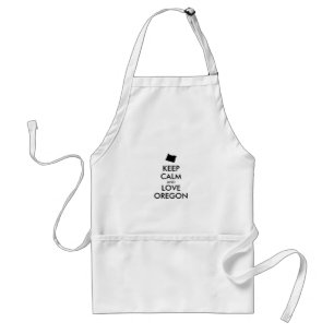 Customisable KEEP CALM and LOVE OREGON Standard Apron