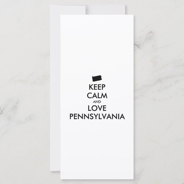 Customisable KEEP CALM and LOVE PENNSYLVANIA (Front)