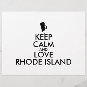 Customisable KEEP CALM and LOVE RHODE ISLAND Flyer