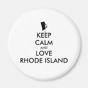 Customisable KEEP CALM and LOVE RHODE ISLAND Magnet