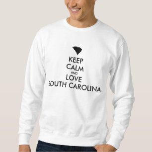 Customisable KEEP CALM and LOVE SOUTH CAROLINA Sweatshirt