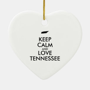 Customisable KEEP CALM and LOVE TENNESSEE Ceramic Tree Decoration