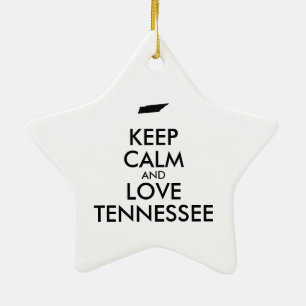 Customisable KEEP CALM and LOVE TENNESSEE Ceramic Tree Decoration