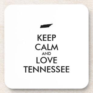 Customisable KEEP CALM and LOVE TENNESSEE Coaster