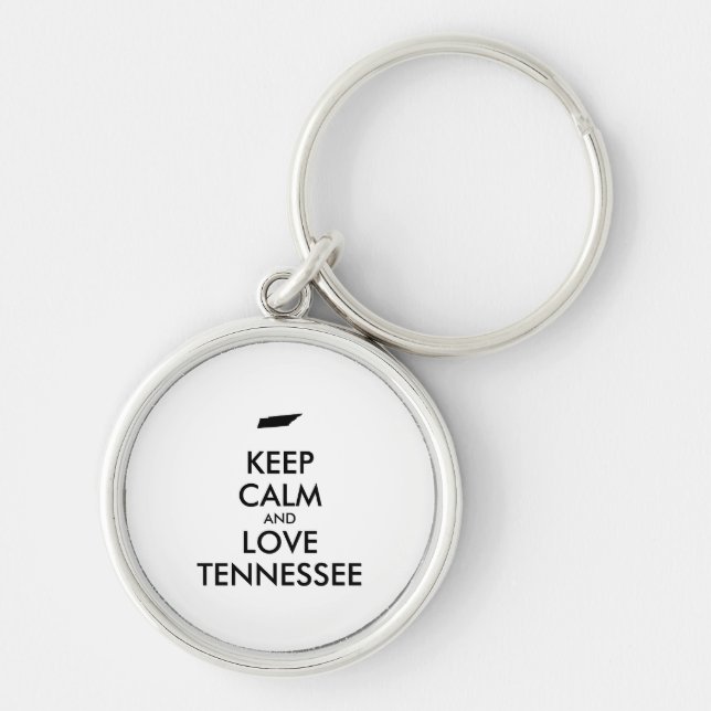 Customisable KEEP CALM and LOVE TENNESSEE Key Ring (Front)