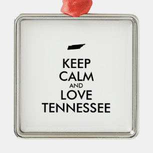 Customisable KEEP CALM and LOVE TENNESSEE Metal Tree Decoration