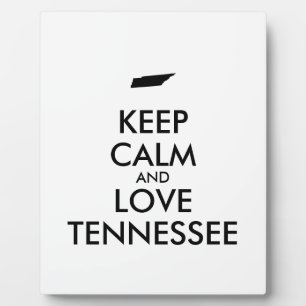 Customisable KEEP CALM and LOVE TENNESSEE Plaque