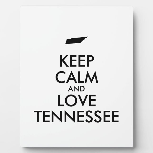 Customisable KEEP CALM and LOVE TENNESSEE Plaque (Front)