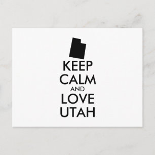 Customisable KEEP CALM and LOVE UTAH Postcard