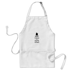 Customisable KEEP CALM and LOVE UTAH Standard Apron