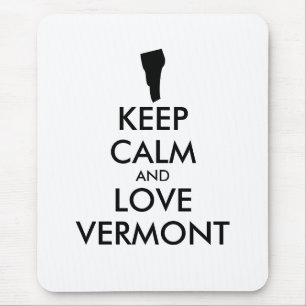 Customisable KEEP CALM and LOVE VERMONT Mouse Mat