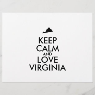 Customisable KEEP CALM and LOVE VIRGINIA Flyer